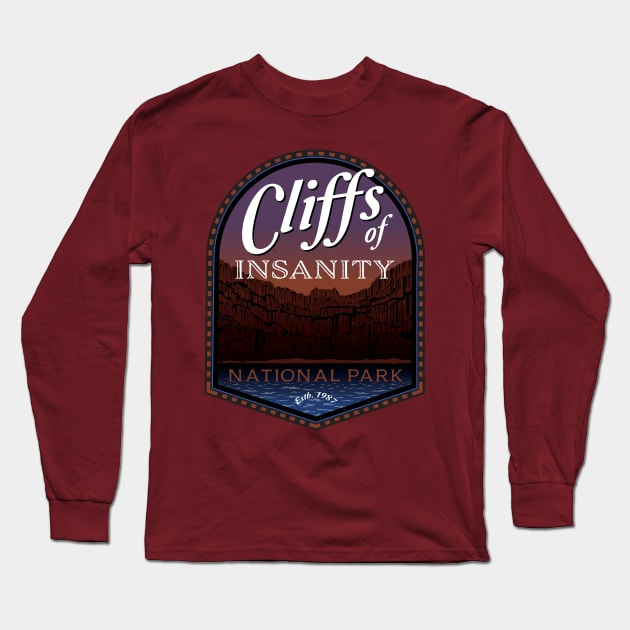 The Cliffs of Insanity Long Sleeve T-Shirt by MindsparkCreative